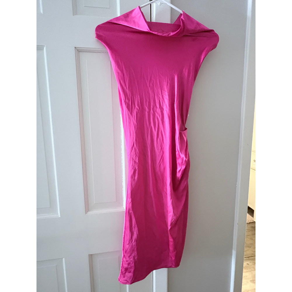No label Bright Pink Midi Dress